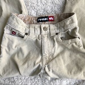 Tony Hawk kids’ corduroy pants, light khaki, EUC